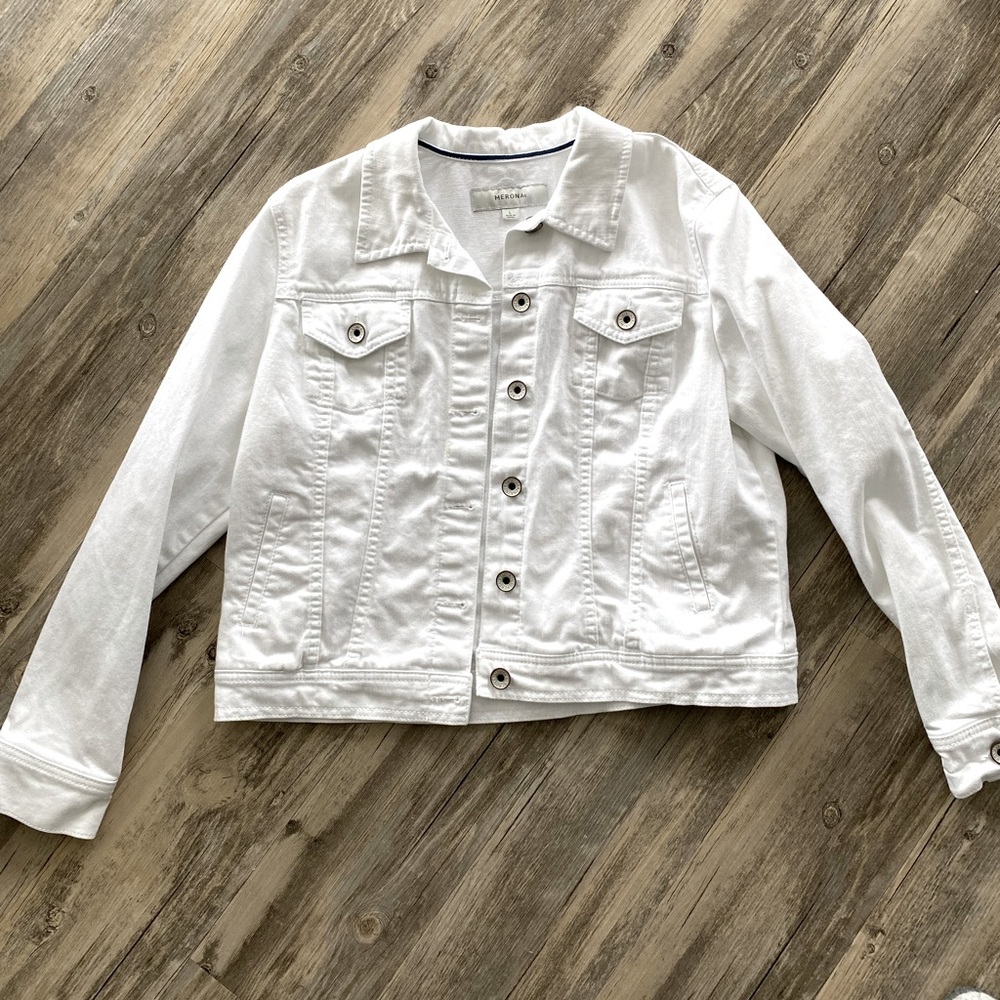 White Merona jean jacket | L